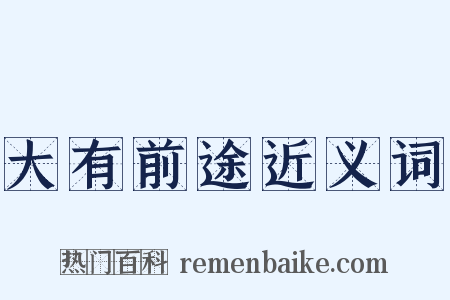 大有前途近义词是什么意思的图片